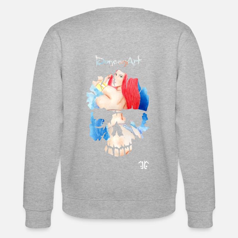 Skull-Logo reds - Stanley/Stella Unisex Bio-Sweatshirt CHANGER - Grau meliert