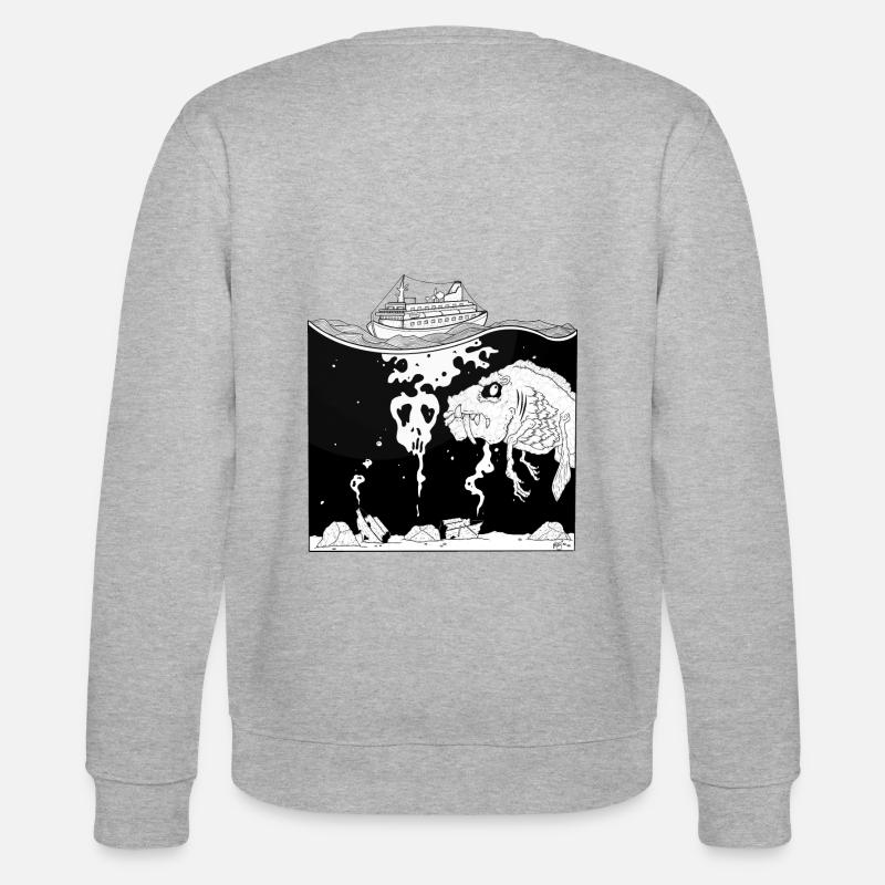 No Planet B - Stanley/Stella Unisex Bio-Sweatshirt CHANGER  - Grau meliert