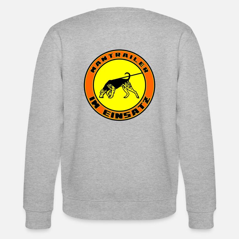 Mantrailer im Einsatz Airedale Terrier - Stanley/Stella Unisex Bio-Sweatshirt CHANGER  - Grau meliert