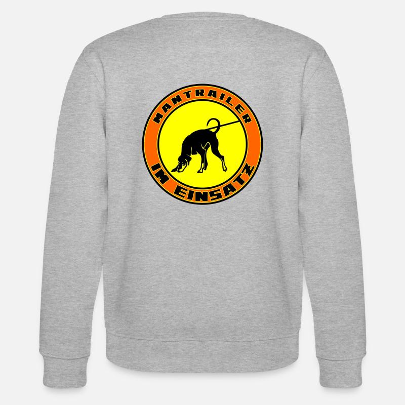 Mantrailer im Einsatz Dobermann - Stanley/Stella Unisex Bio-Sweatshirt CHANGER  - Grau meliert