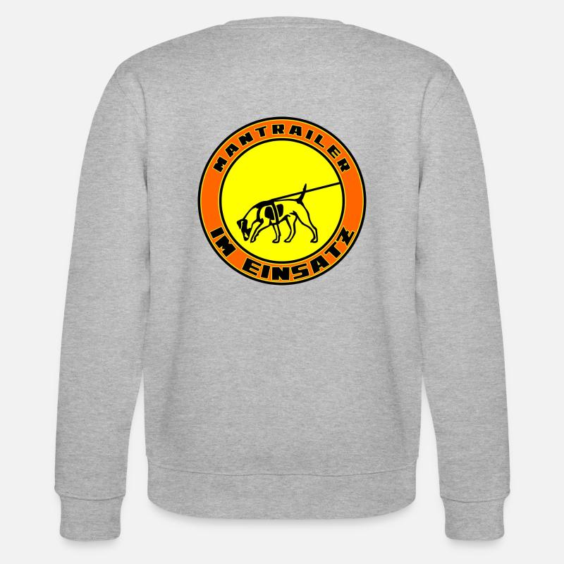 Mantrailer im Einsatz Jack Russel / Foxterrier - Stanley/Stella Unisex Bio-Sweatshirt CHANGER  - Grau meliert