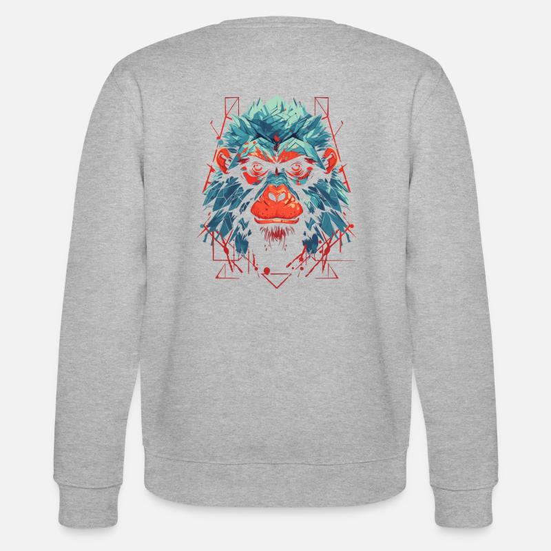 Iconic Gorilla 🦍 - Sweat bio CHANGER Stanley/Stella Unisexe - gris chiné