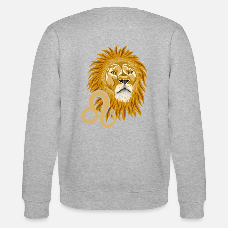 Sternzeichen Löwe - Stanley/Stella Unisex Bio-Sweatshirt CHANGER  - Grau meliert