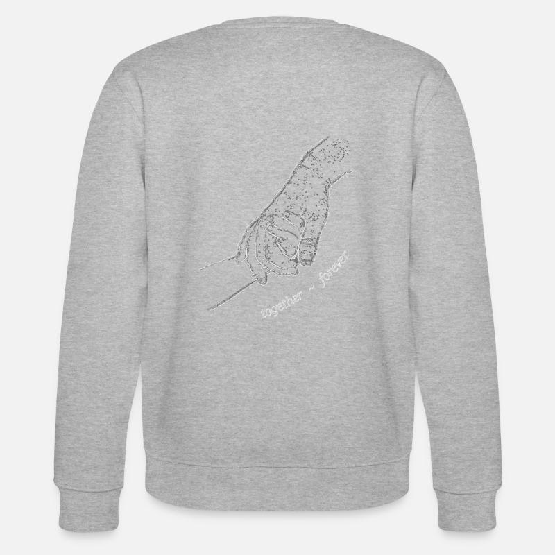 Papa Kind halten Hände - Stanley/Stella Unisex Bio-Sweatshirt CHANGER  - Grau meliert