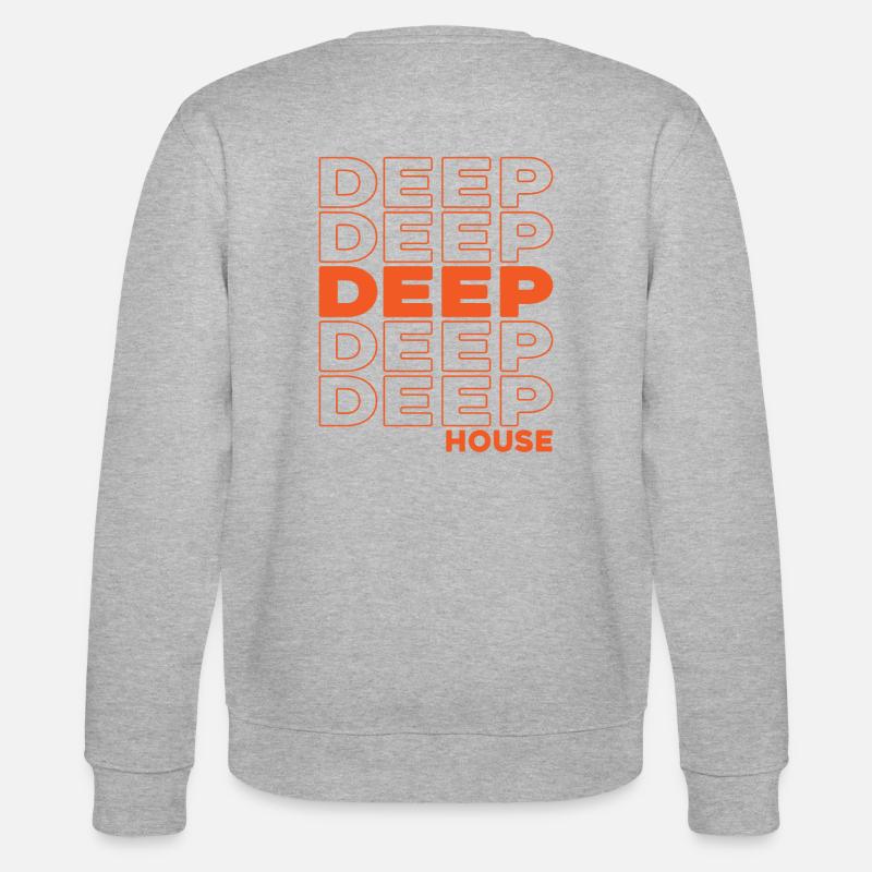 Deep-House-Musik - Stanley/Stella Unisex Bio-Sweatshirt CHANGER - Grau meliert