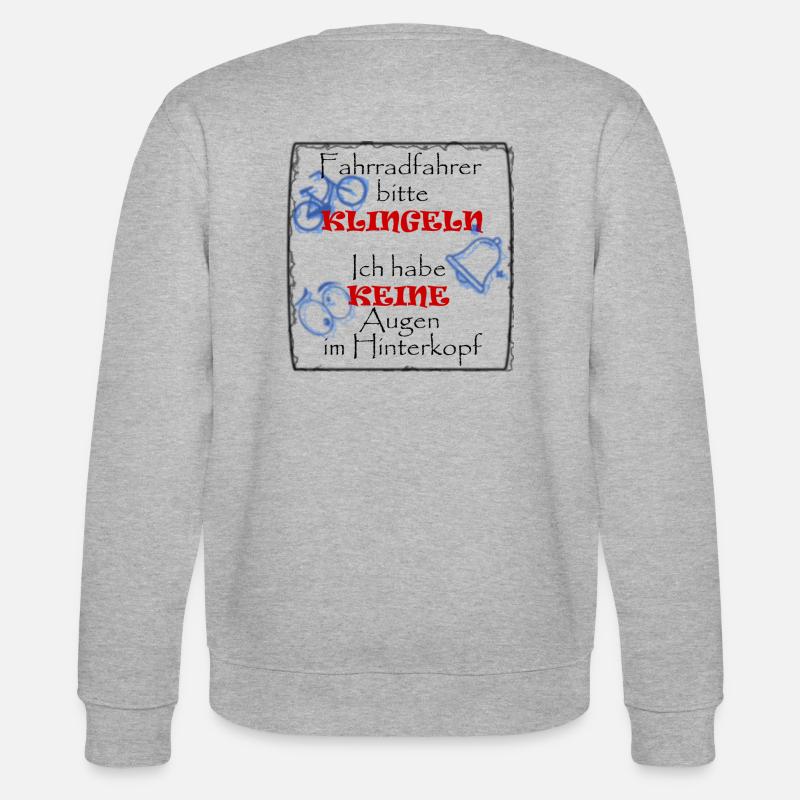 Fahrradfahrer bitte klingeln - Stanley/Stella Unisex Bio-Sweatshirt CHANGER  - Grau meliert