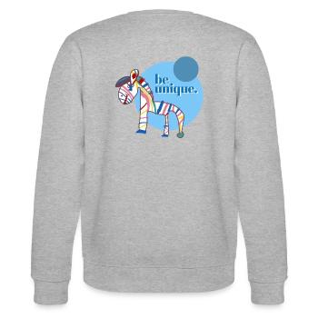 ZEBRA déchaîné - Sweat bio CHANGER Stanley/Stella Unisexe - gris chiné - Dos - Marisol (170cm)