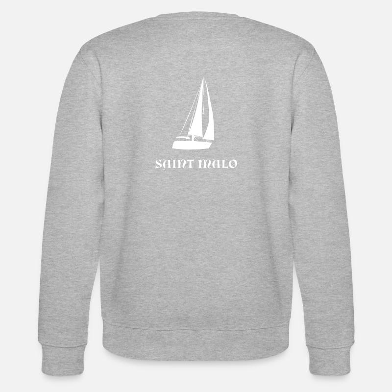 Saint Malo Segelboot - Stanley/Stella Unisex Bio-Sweatshirt CHANGER  - Grau meliert