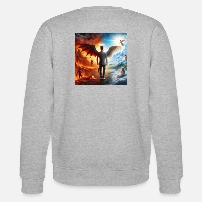 Equilibre Céleste et Infernal - Sweat bio CHANGER Stanley/Stella Unisexe - gris chiné