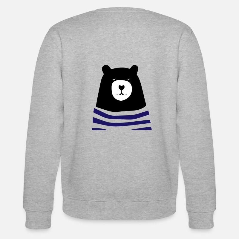 Bär in Pulli - Stanley/Stella Unisex Bio-Sweatshirt CHANGER  - Grau meliert