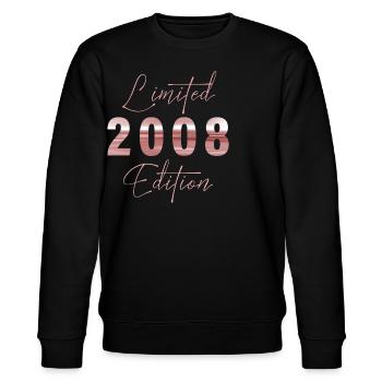 Minimalist Limited 2008 Edition Geburtstag Pastel - Stanley/Stella Unisex Bio-Sweatshirt CHANGER  - Schwarz - Vorne - Nik (191cm) & Marisol (170cm)