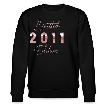 Minimalist Limited 2011 Edition Geburtstag Pastel - Stanley/Stella Unisex Bio-Sweatshirt CHANGER  - Schwarz - Vorne - Nik (191cm) & Marisol (170cm)