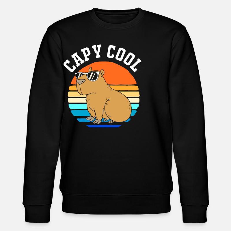 Capybara Capibara - Stanley/Stella CHANGER Unisex Organic Sweatshirt - black
