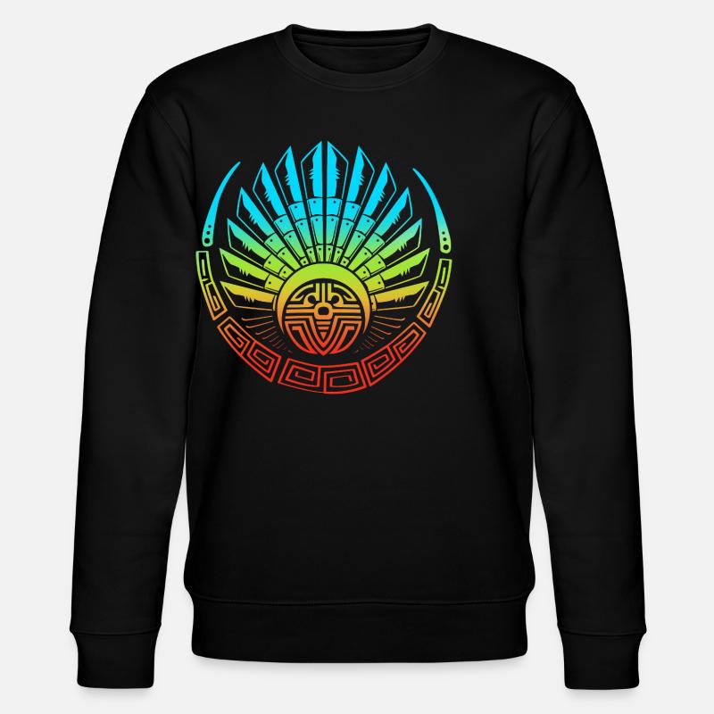 aztec Maya kalender Inka - Stanley/Stella Unisex Bio-Sweatshirt CHANGER  - Schwarz