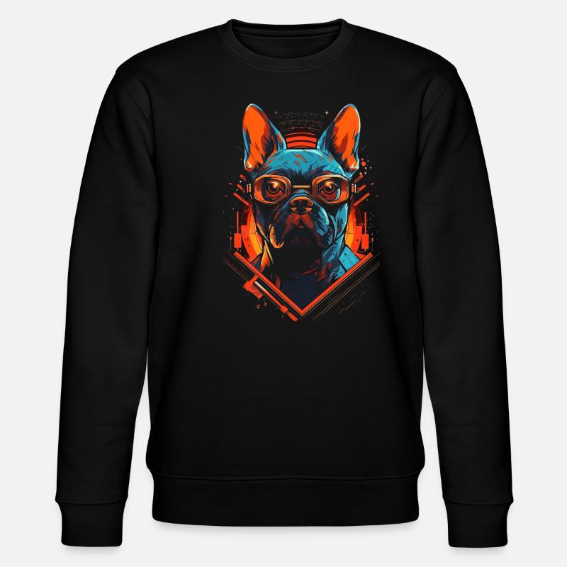 Bouledogue français - Sweat bio CHANGER Stanley/Stella Unisexe - noir