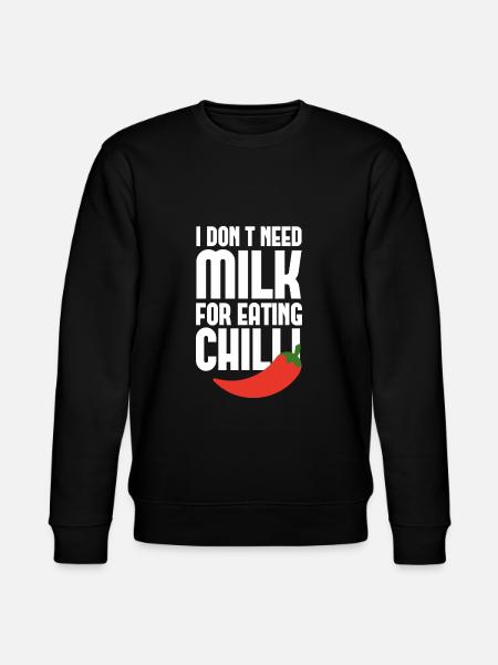 Milch vs Chili - Stanley/Stella Unisex Bio-Sweatshirt CHANGER - Schwarz