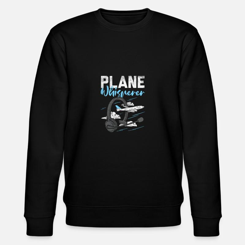 Plane Whisperer - Stanley/Stella Unisex Bio-Sweatshirt CHANGER  - Schwarz