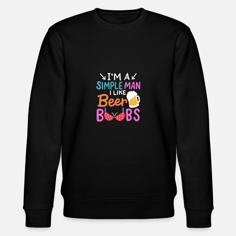 Beer And Boobs - Stanley/Stella Unisex Bio-Sweatshirt CHANGER  - Schwarz