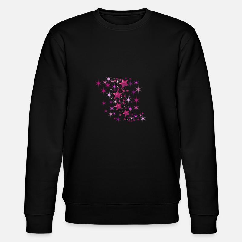 Étoiles, paillettes, rose, étoile - Sweat bio CHANGER Stanley/Stella Unisexe - noir