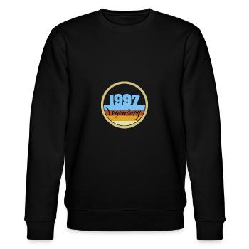 Jahr 1997 - Stanley/Stella Unisex Bio-Sweatshirt CHANGER  - Schwarz - Vorne - Nik (191cm) & Marisol (170cm)
