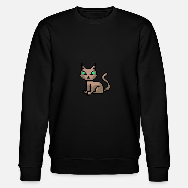 Cat Pixelart Pixels - Sweat bio CHANGER Stanley/Stella Unisexe - noir
