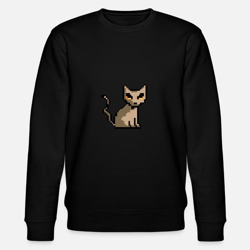 chat Halloween pixelart pixel - Sweat bio CHANGER Stanley/Stella Unisexe - noir