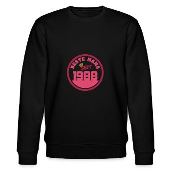 Mutti 1988 - Stanley/Stella Unisex Bio-Sweatshirt CHANGER  - Schwarz - Vorne - Nik (191cm) & Marisol (170cm)