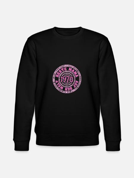 Mama 1970 - Stanley/Stella Unisex Bio-Sweatshirt CHANGER  - Schwarz