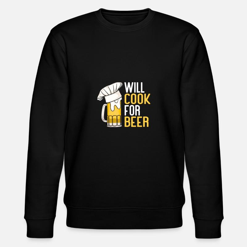 Will Cook For Beer - Stanley/Stella Unisex Bio-Sweatshirt CHANGER  - Schwarz