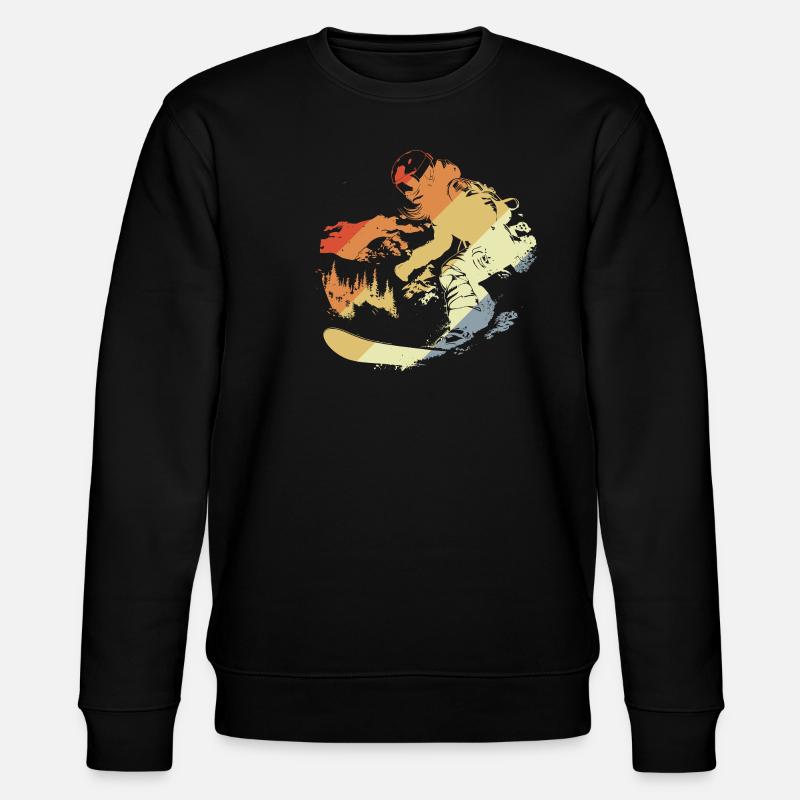 Retro Snowboarder - Stanley/Stella CHANGER Unisex Organic Sweatshirt - black