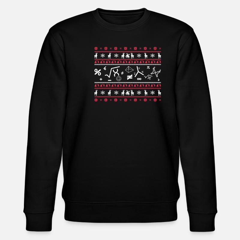 Funny Math Christmas Lovers - Stanley/Stella CHANGER Unisex Organic Sweatshirt - black