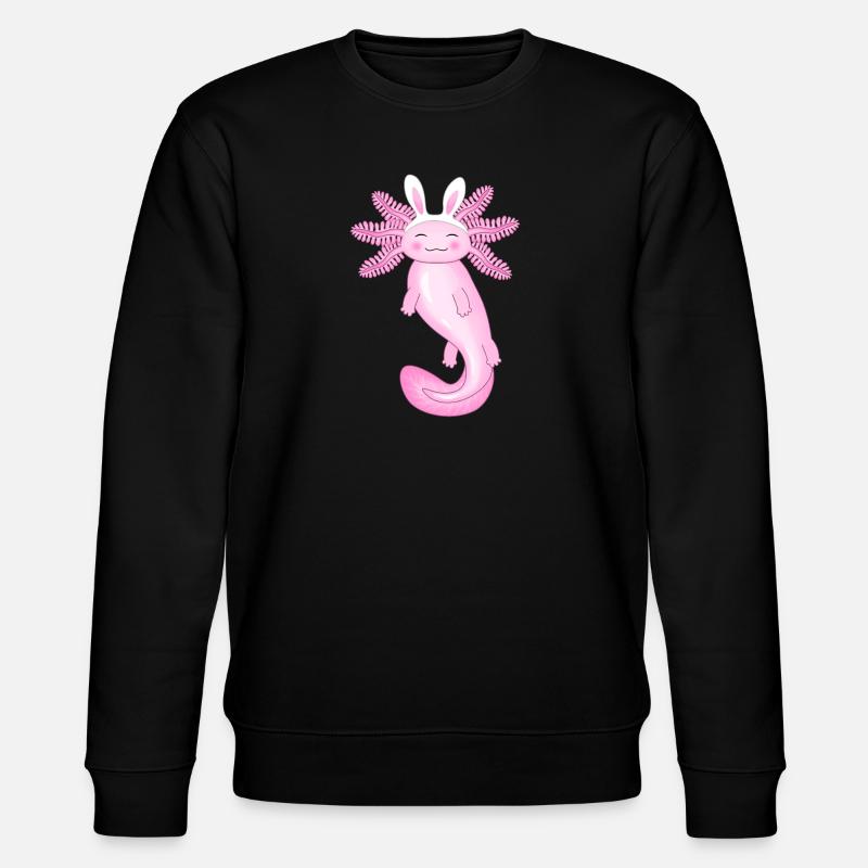 Süßer Osteraxolotl - Stanley/Stella Unisex Bio-Sweatshirt CHANGER  - Schwarz