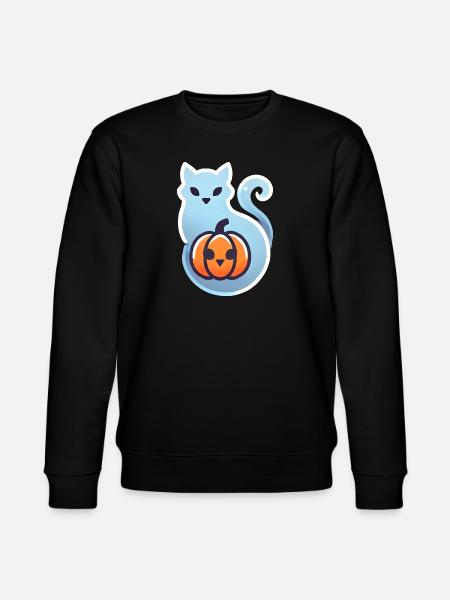 Geisterkatze - Stanley/Stella Unisex Bio-Sweatshirt CHANGER  - Schwarz