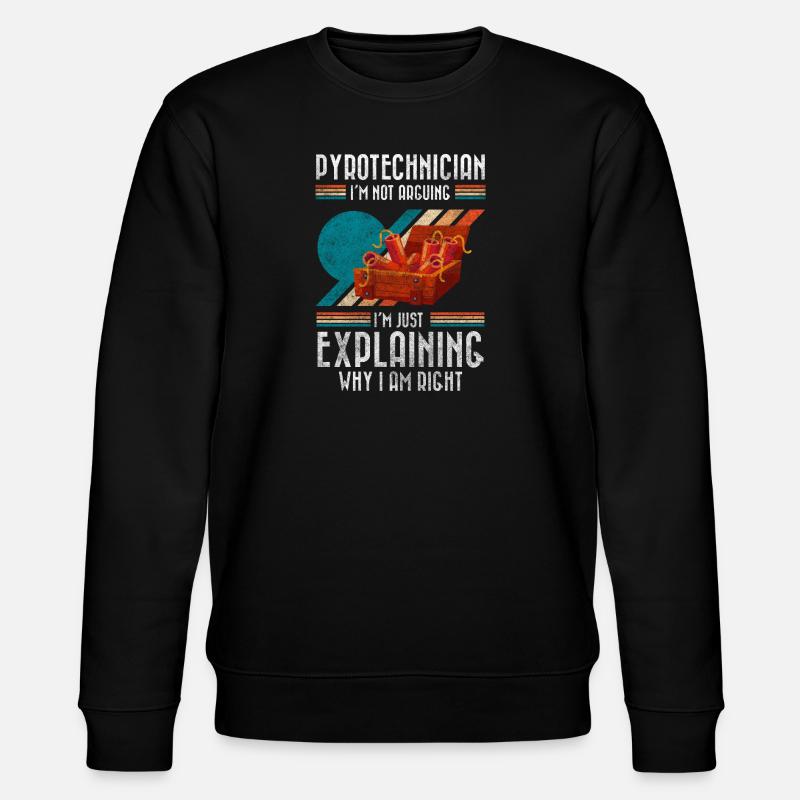 Technik Rakete Feuerwerkskörper Ultras - Stanley/Stella Unisex Bio-Sweatshirt CHANGER  - Schwarz