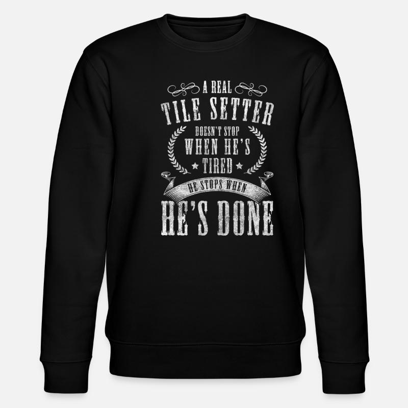 Handwerker Hausbauer Kollegen - Stanley/Stella Unisex Bio-Sweatshirt CHANGER  - Schwarz