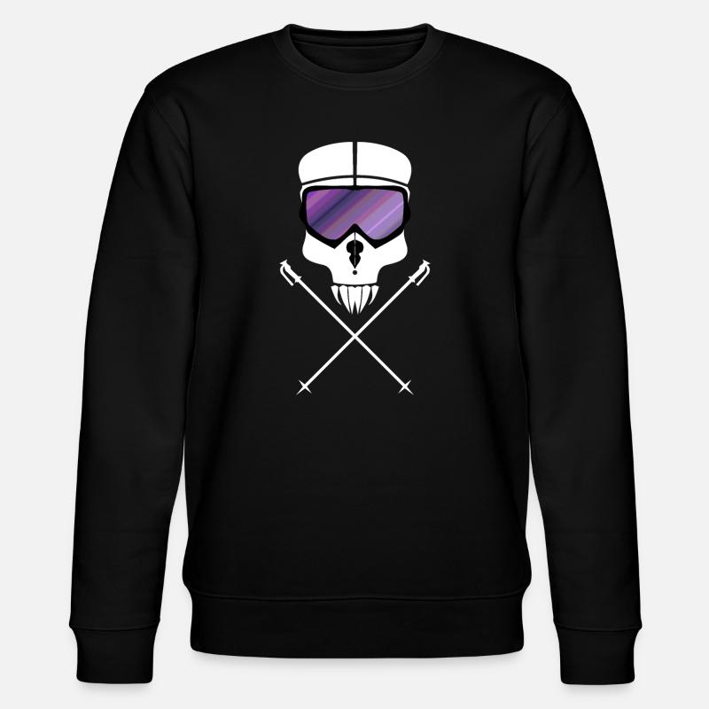 Ski-Schädel - Stanley/Stella Unisex Bio-Sweatshirt CHANGER  - Schwarz