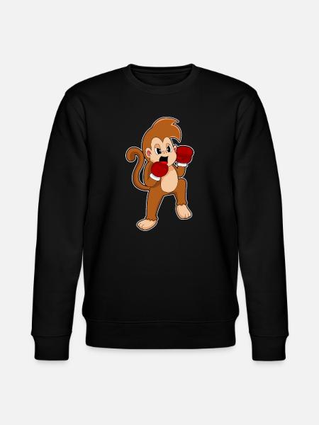 Monkey Boxer Boxing Gloves Boxing - Stanley/Stella CHANGER Unisex Organic Sweatshirt - black