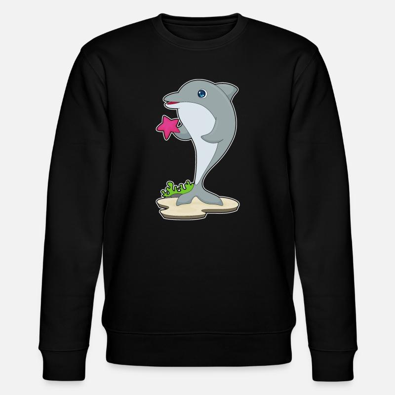 Dauphin étoile de mer - Sweat bio CHANGER Stanley/Stella Unisexe - noir