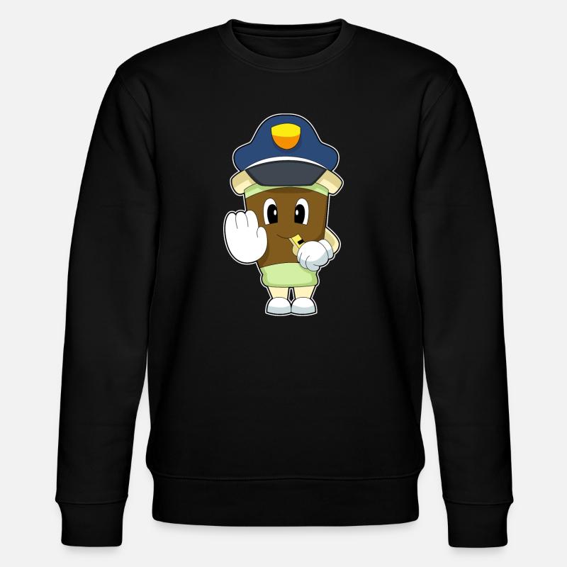 Café Policier Sifflet Police - Sweat bio CHANGER Stanley/Stella Unisexe - noir