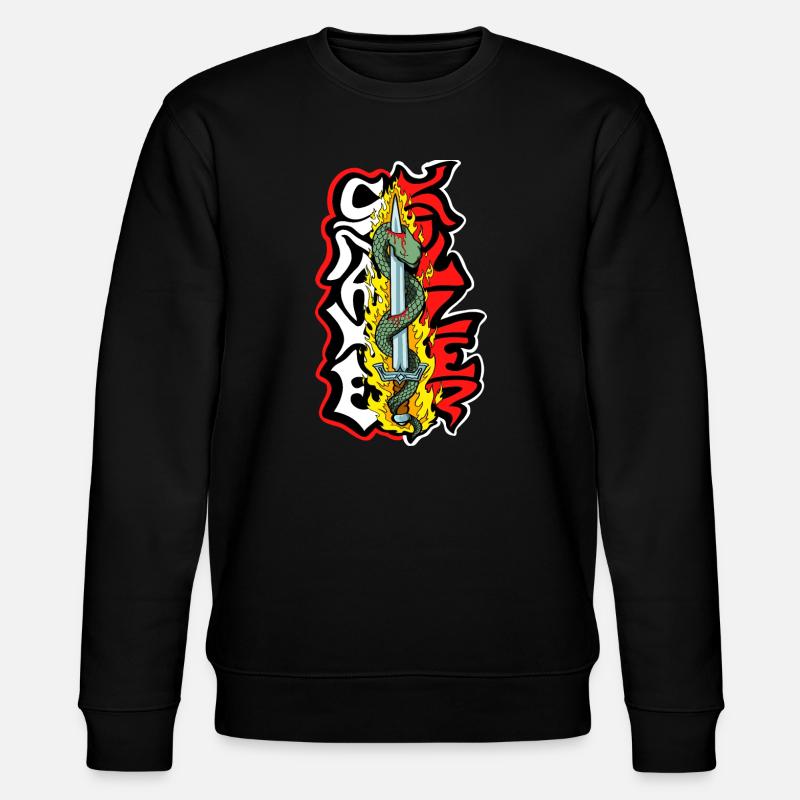 Schlangen-Killer - Stanley/Stella Unisex Bio-Sweatshirt CHANGER  - Schwarz