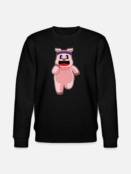 Pig Jogger Jogging Sport - Stanley/Stella CHANGER Unisex Organic Sweatshirt - black