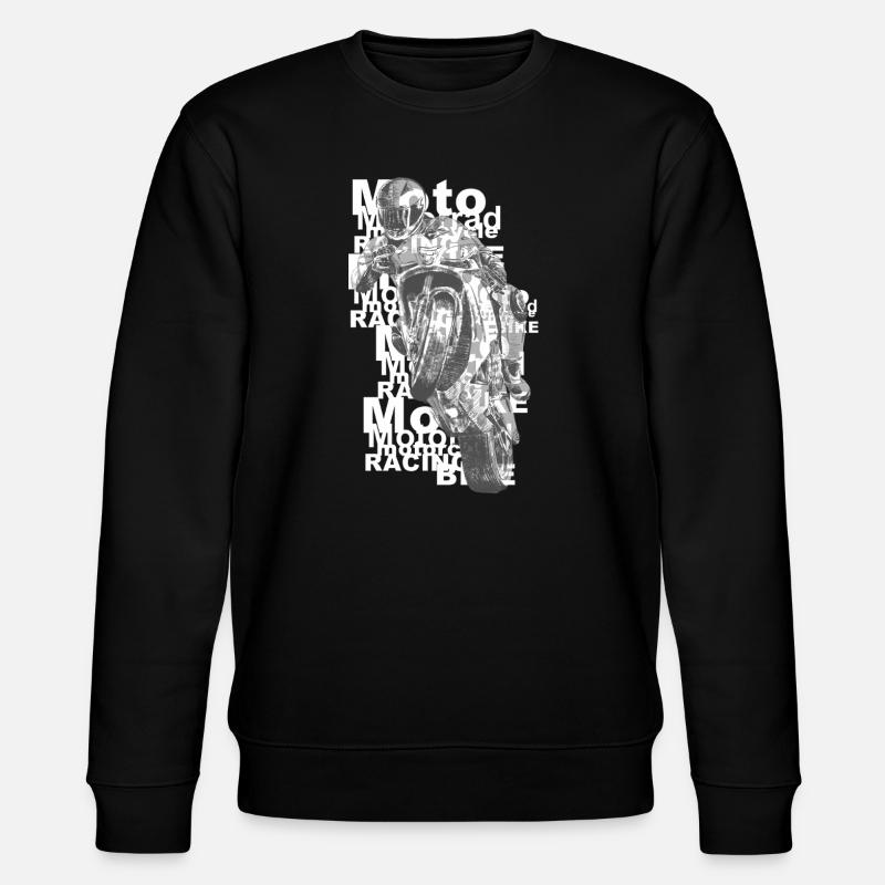 Motorrad Fahrer Collage - Stanley/Stella Unisex Bio-Sweatshirt CHANGER  - Schwarz
