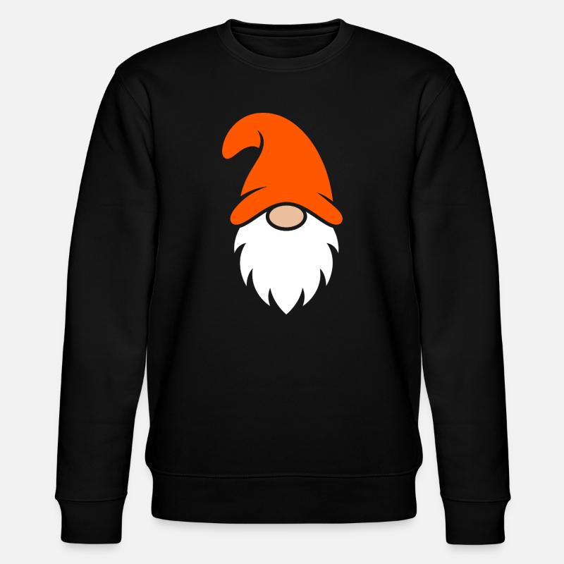 Orange Hat Garden Gnome - Stanley/Stella CHANGER Unisex Organic Sweatshirt - black