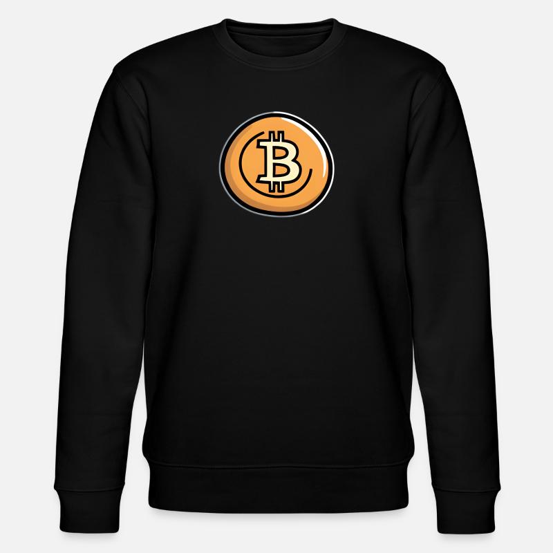 Bitcoin Münzkunst Emblem - Stanley/Stella Unisex Bio-Sweatshirt CHANGER - Schwarz