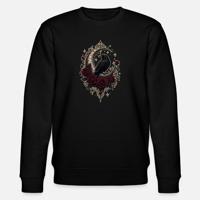 Dark Romantic Raven Moon - Stanley/Stella Unisex Bio-Sweatshirt CHANGER  - Schwarz