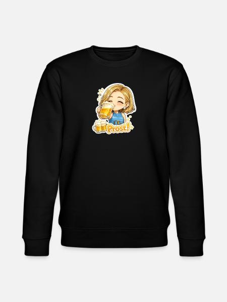 Prost! Fröhliche Biertrinker-Illustration - Stanley/Stella Unisex Bio-Sweatshirt CHANGER  - Schwarz