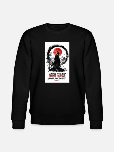 Samurai Zen: Control Your Mind - Stanley/Stella CHANGER Unisex Organic Sweatshirt - black