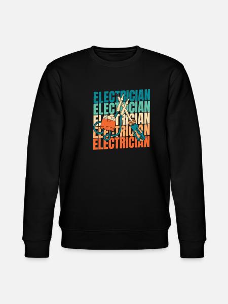 Electrician Electronics Technician - Stanley/Stella CHANGER Unisex Organic Sweatshirt - black