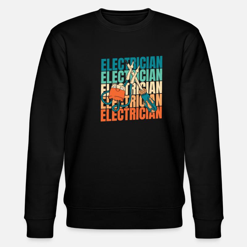Electrician Electronics Technician - Stanley/Stella CHANGER Unisex Organic Sweatshirt - black