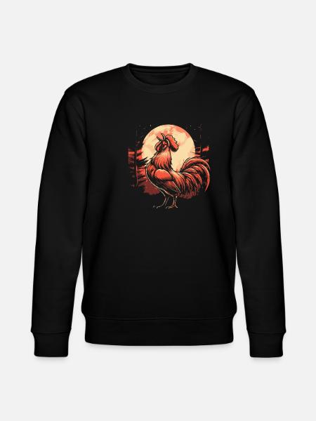 Chicken Hen Moon Howling - Stanley/Stella CHANGER Unisex Organic Sweatshirt - black